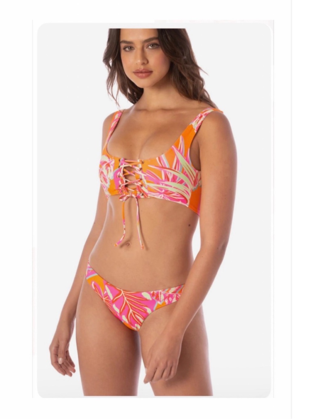 👙(SET) Maaji Jungle Groove Dazzle Reversible Bikini- Medium.
